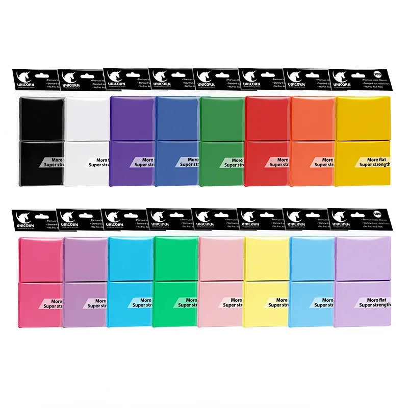 Sleeves / Protetores de Cartas – Pack com 100 Unidades – Diversas Cores